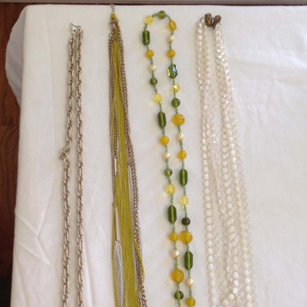 Lot of 4 long necklaces