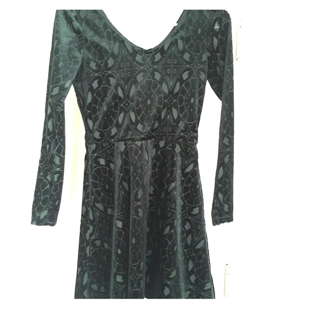 Green Velvet Dress