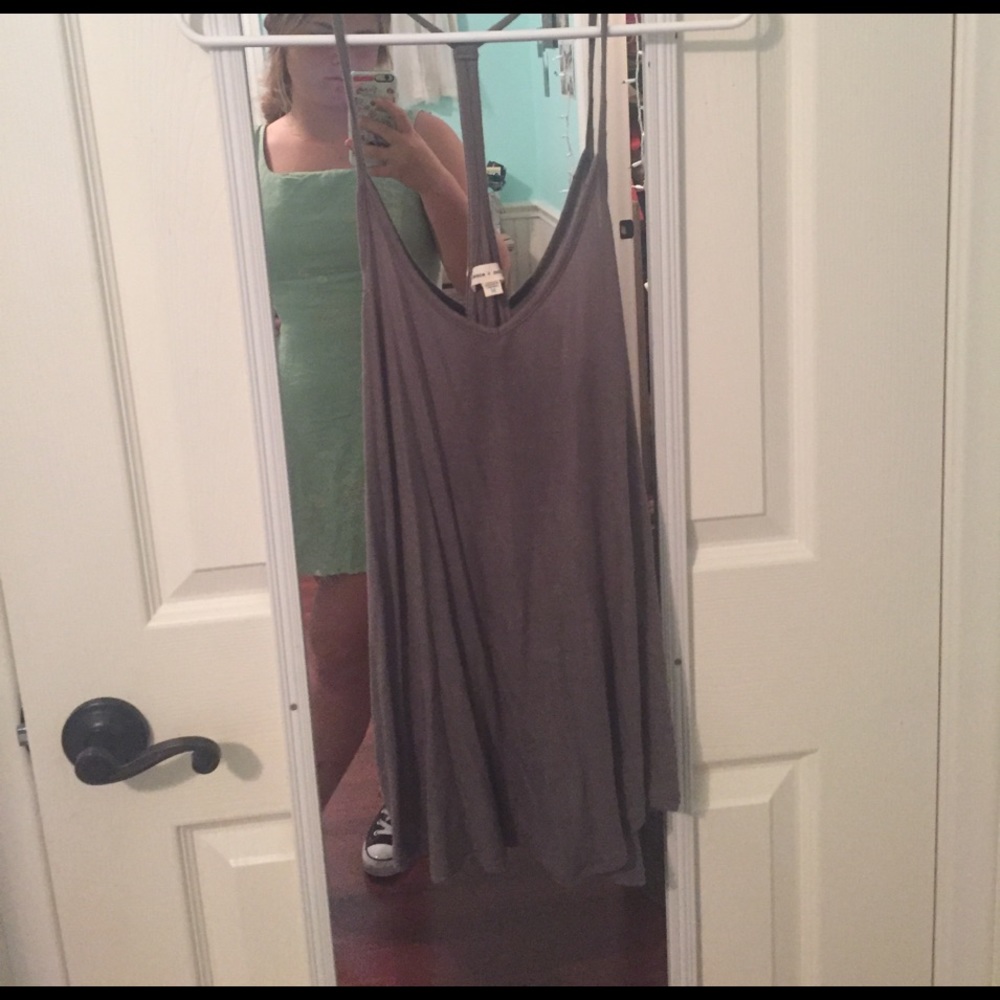 Olive/ grey racerback tank