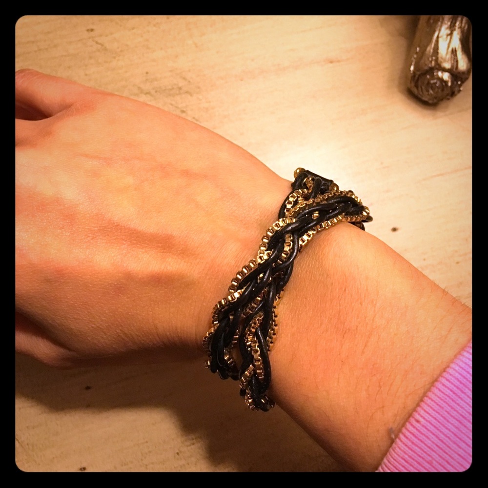 Authentic Henri Bendel Leather Wrap Bracelet