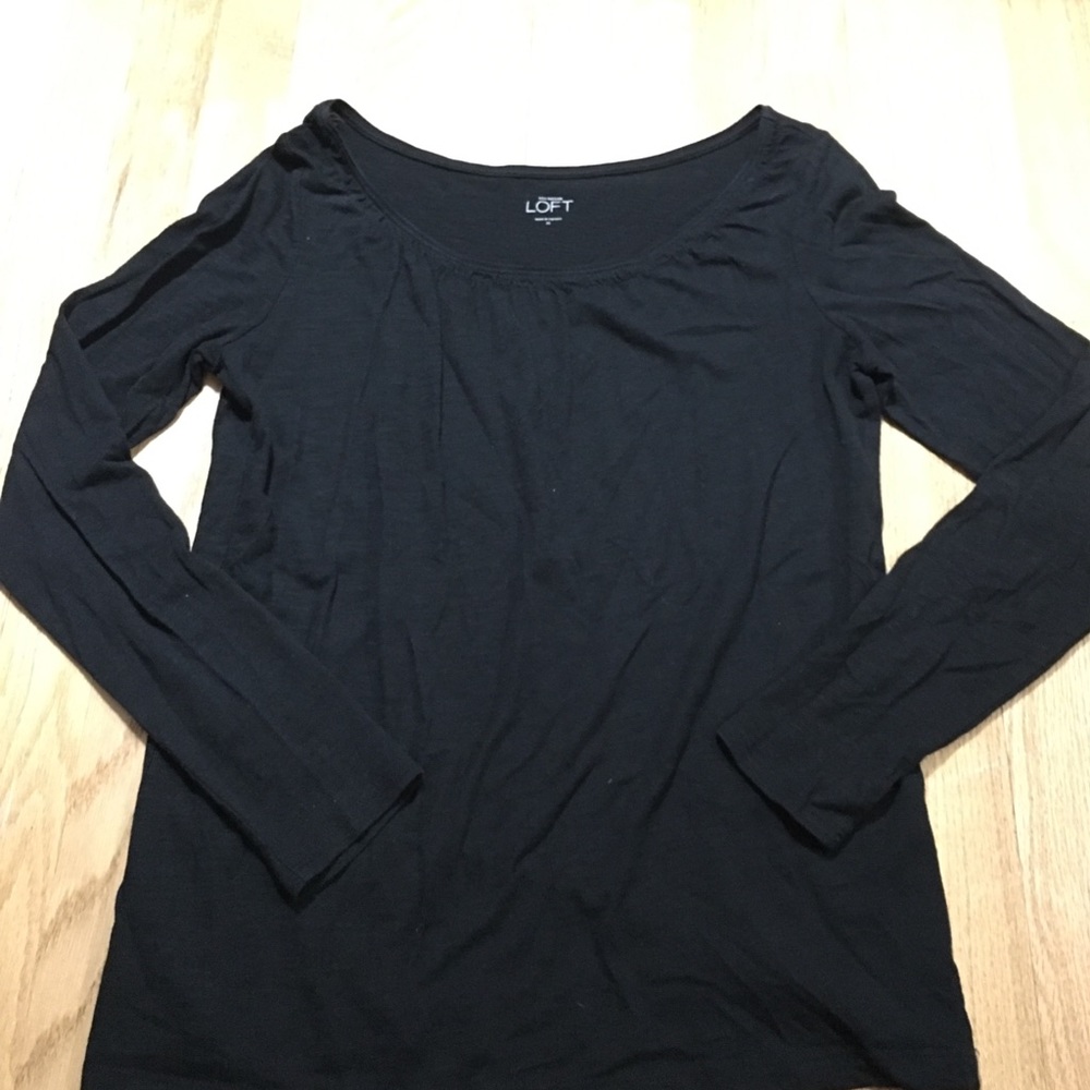 Loft Everyday Wear Black Top