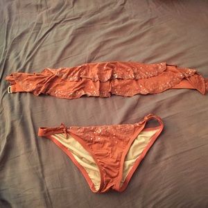 Victoria's Secret burnt orange sequin swimsuit