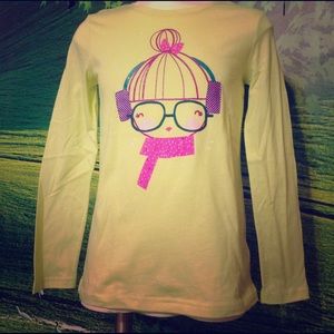 NWT Circo Neon Yellow Shirt With Winter Girl