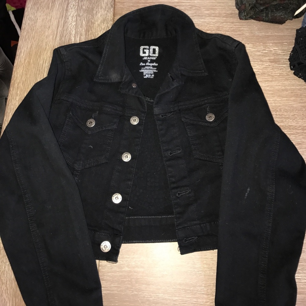 GO JEANS... Black jean jacket by go jeans
