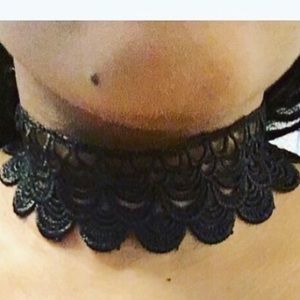 Layered black Choker