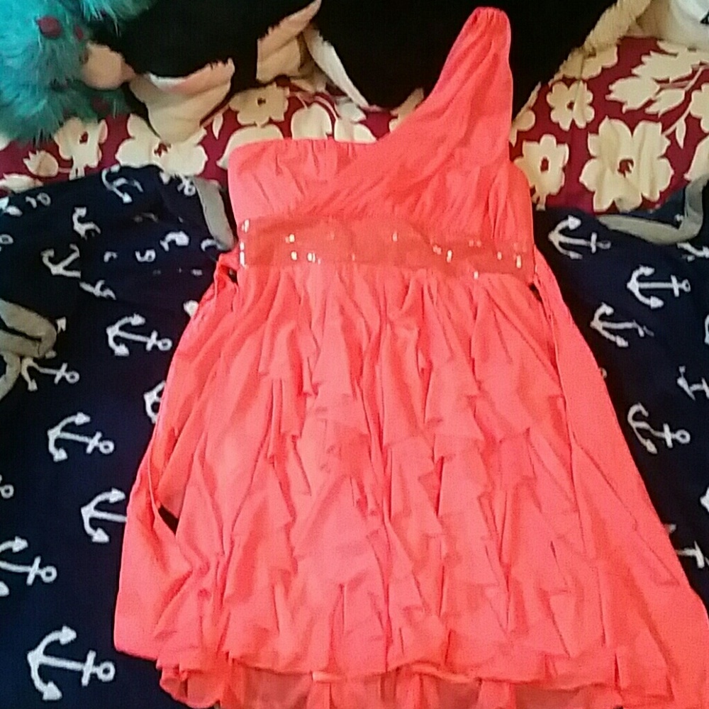 Peach formal dress