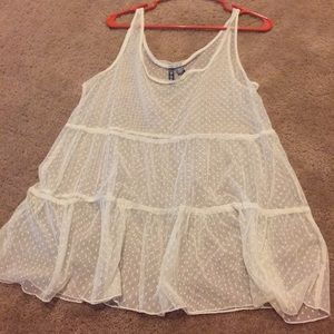 Sheer Cream Full Tilt tank top