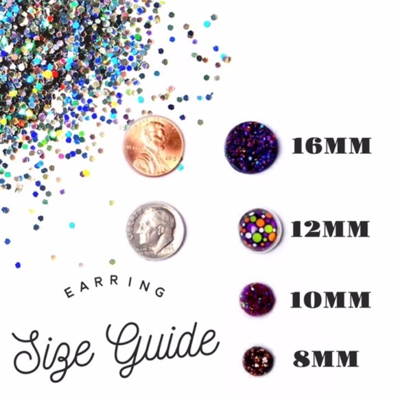 Galaxy Earrings -  Outer Space, Nebula - Picture 2 of 5