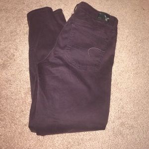 American Eagle maroon jeggings