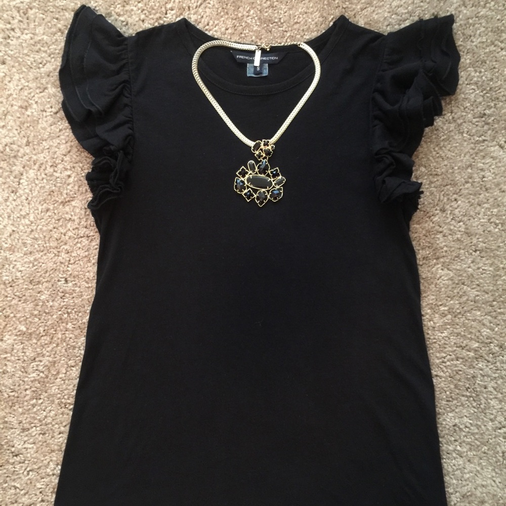 French Connection Ruffle Sleeve Tee