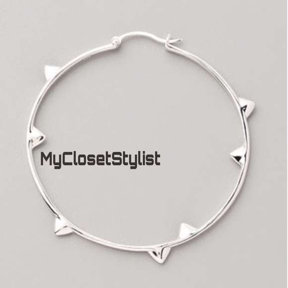 Elizabeth&James THORN NWT Sterling Silver Hoops925 - Picture 3 of 4