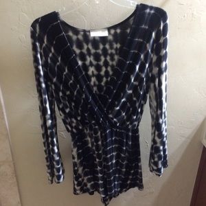 Tie dye low cut romper