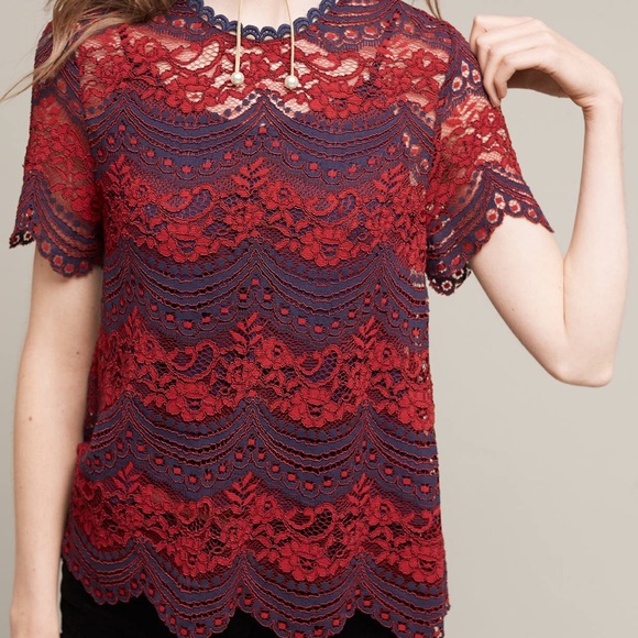 Blue Xs Foxiedox Womens Lace Top