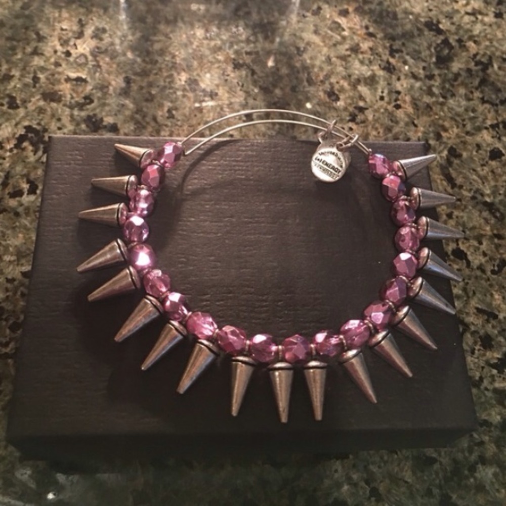 Alex and Ani purple spike bracelet