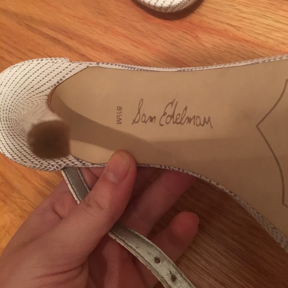 Sam Edelman white heels 8.5 - Picture 2 of 3