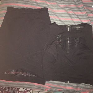 Guess crop top 2 piece pencil skirt