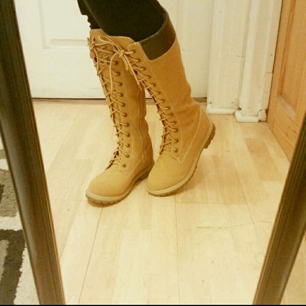 Knee High Wheat Boots