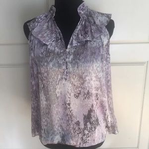 Violet & Claire ruffle silky sleeveless top