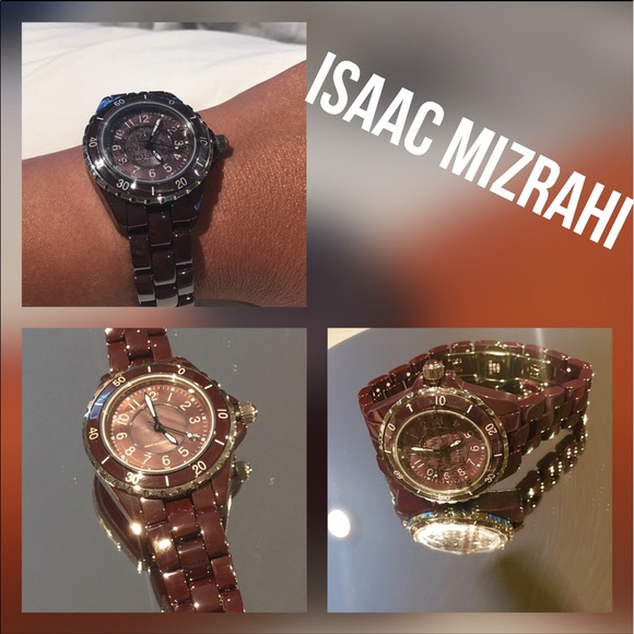 Isaac Mizrahi Accessories - Ceramic watch dark brown Isaac mizrahi