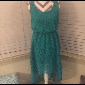 Charming Charlie's lace teal dress