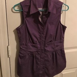 Sleeveless button down