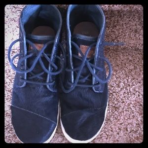 TOMS navy high top sneakers