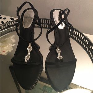 Strappy, dressy black sandal