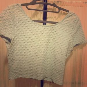 Baby-blue H&M crop-top