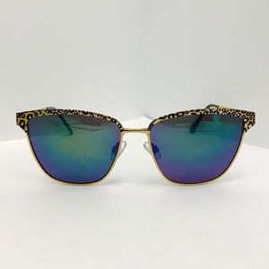 ♥️BOGO♥️New Blue Mirrored Half Rim Sunglasses