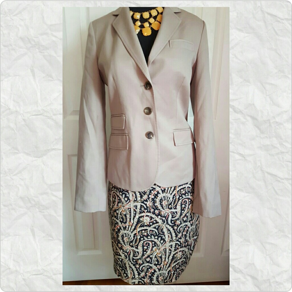 Jr. Crew N2 Pencil skirt Feather Paisley Print sz