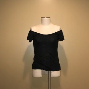 Express Black Shimmer Top