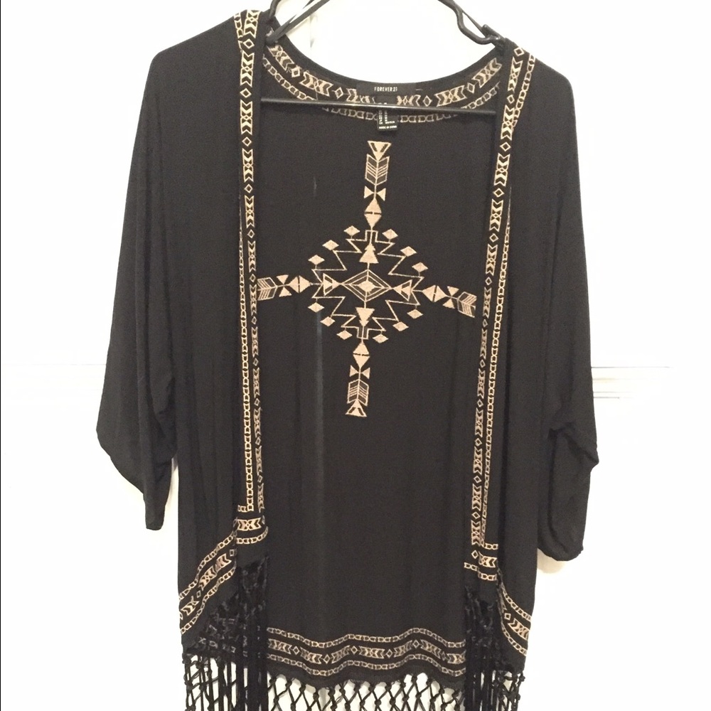 throw on fringe sweater
