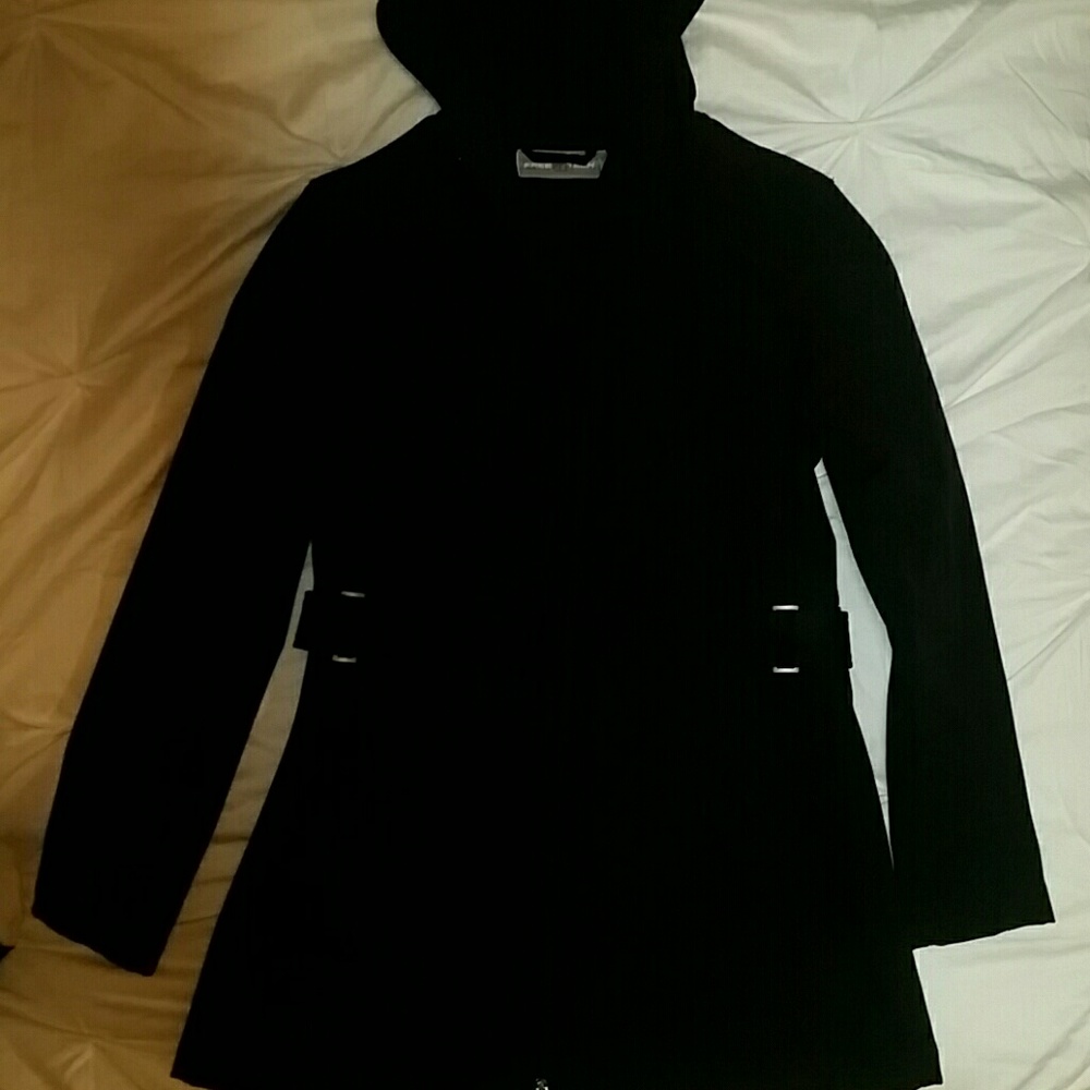 Long Black Soft-shell Jacket