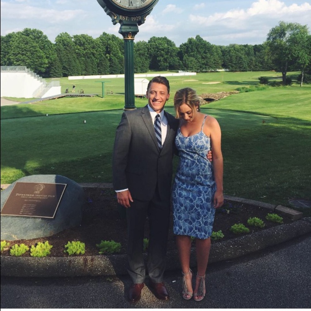 Anthropologie blue dress