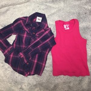 Cruel Girl Western Toddler Button Up with Tank