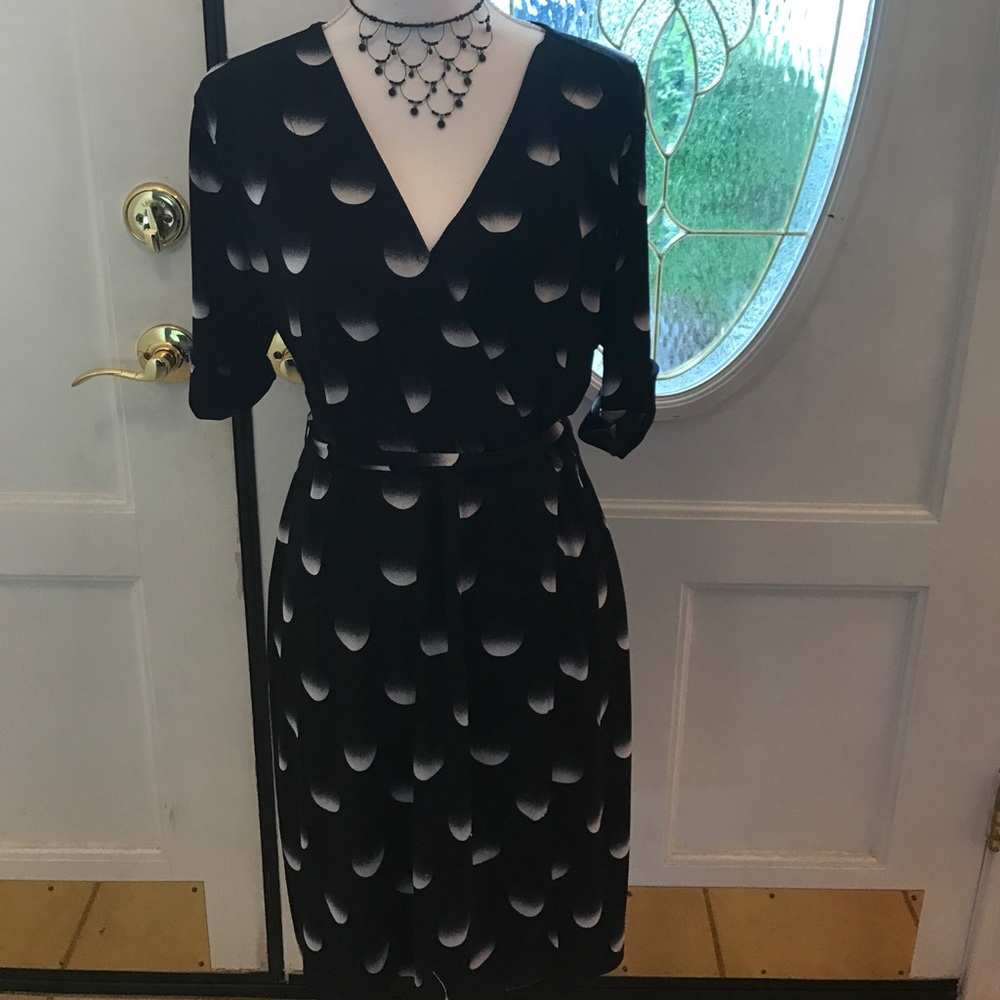 Apt 9 Black w/ White Dots Dress, size XL