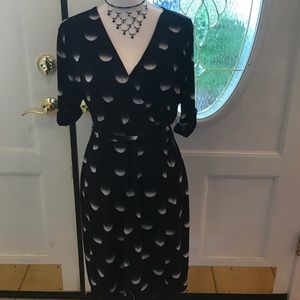 Apt 9 Black w/ White Dots Dress, size XL