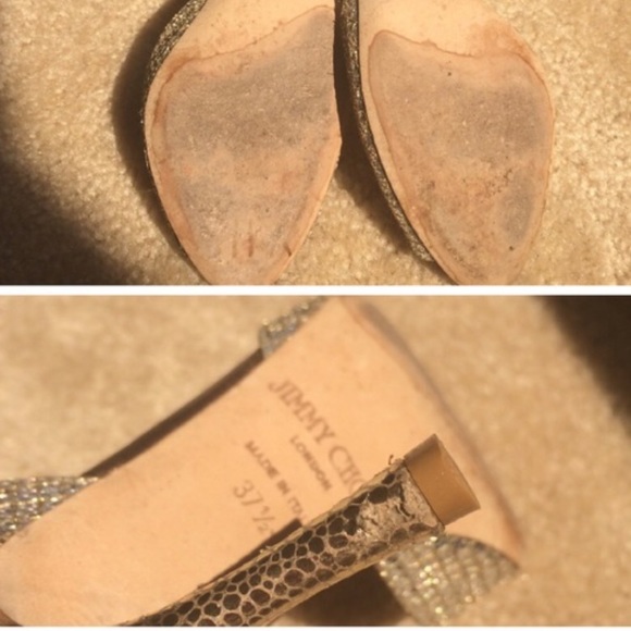 Authentic Jimmy Choo Silver Logan Peep toe Pump - Picture 4 of 7