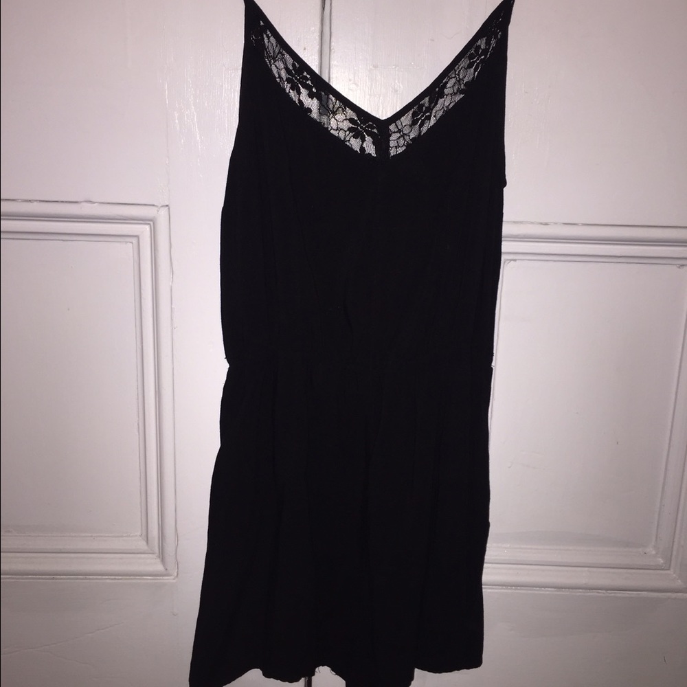 Black lace romper