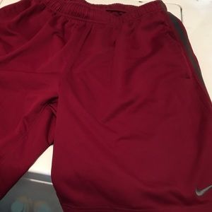 Crimson Red Nike Dri Fit Shorts