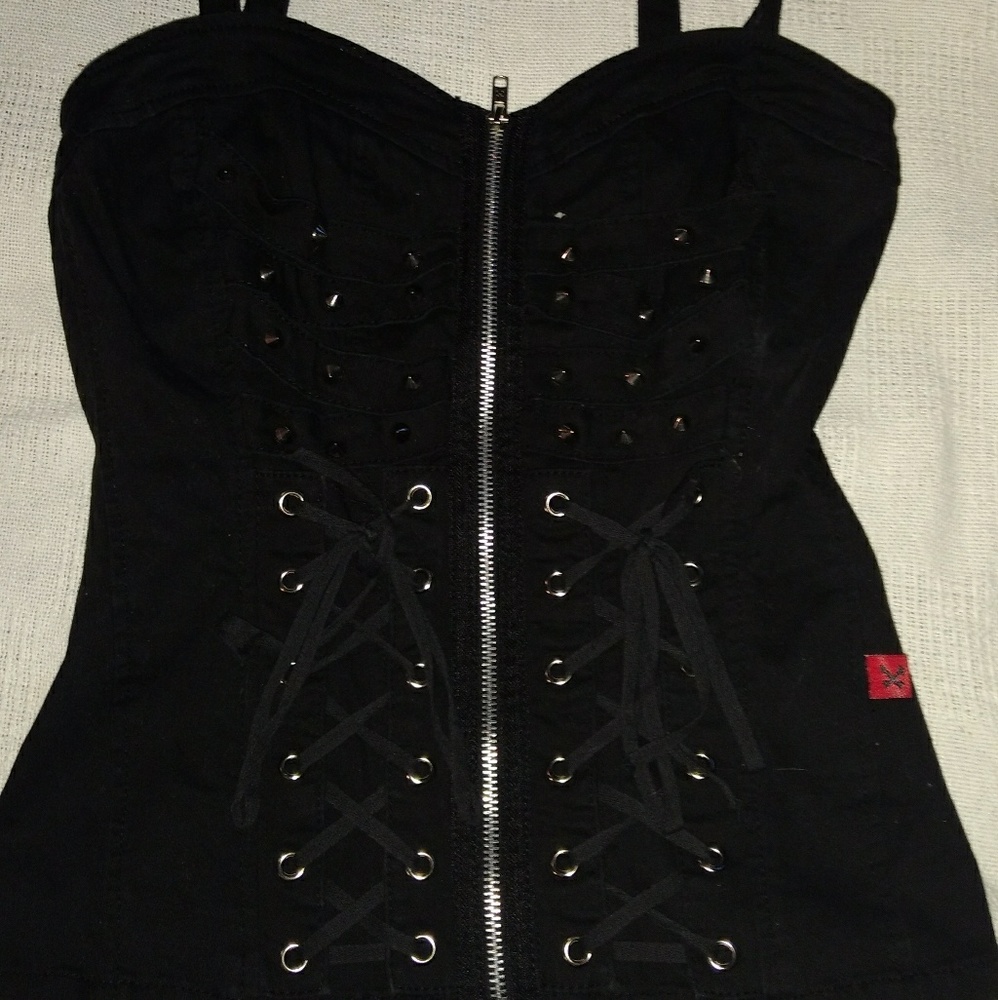 💲SOLD💲Black corset style top from Hot Topic