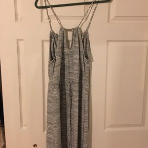 Banana Republic grey heather strappy maxi dress