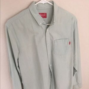 Supreme L/S Oxford Shirt - Size M - Seafoam Green