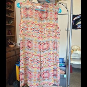CAbi sleeveless button down tunic