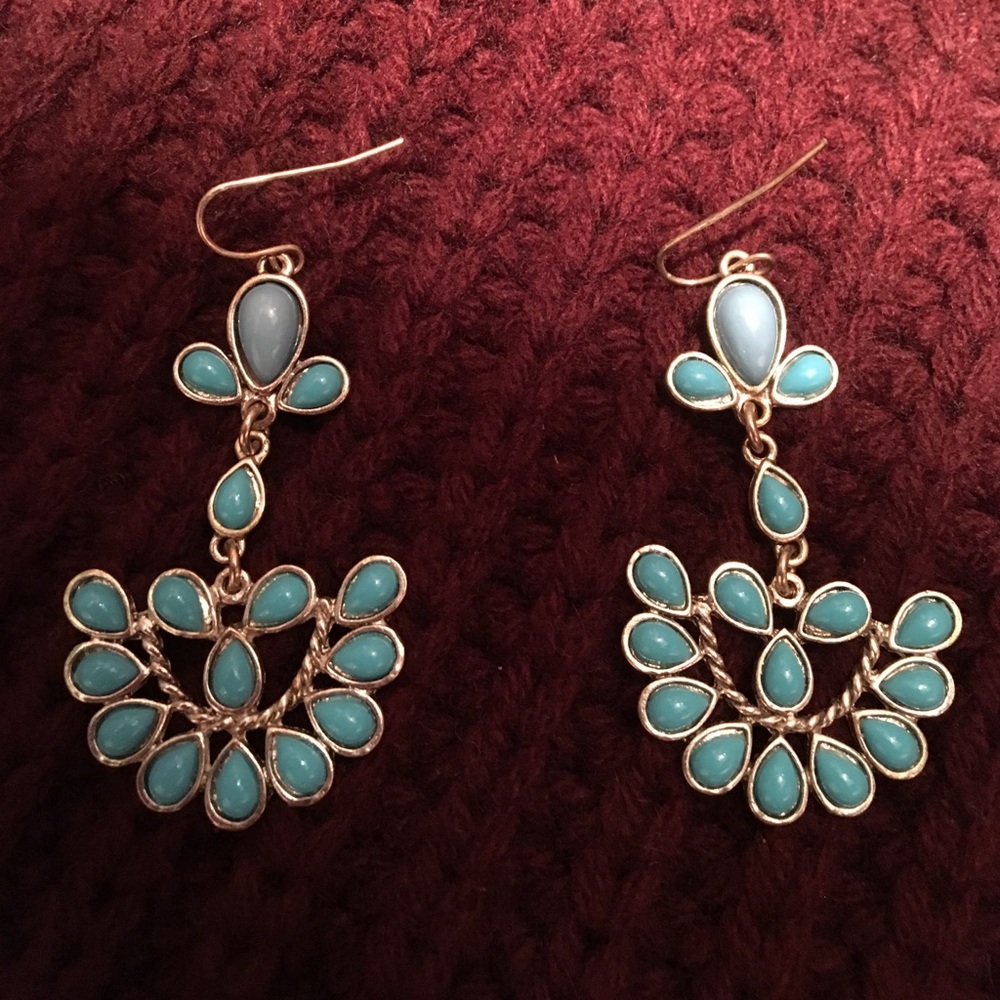 Blue Chandelier Earrings