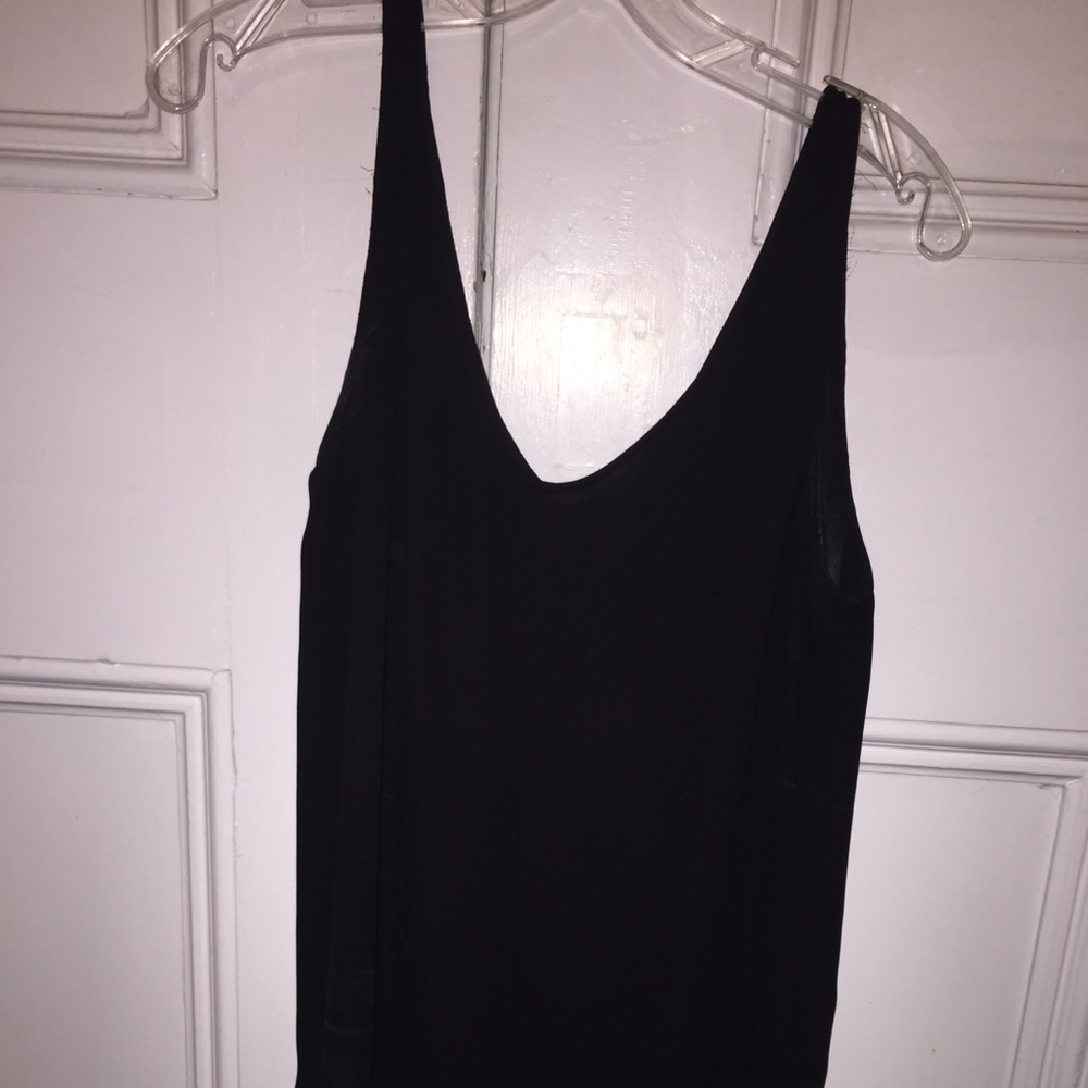 black chiffon top