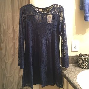 Navy lace dress