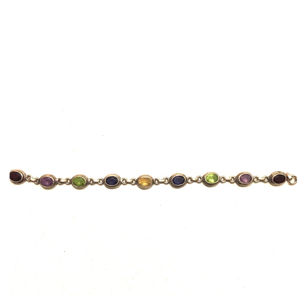 Multi-colored real amethyst bracelet