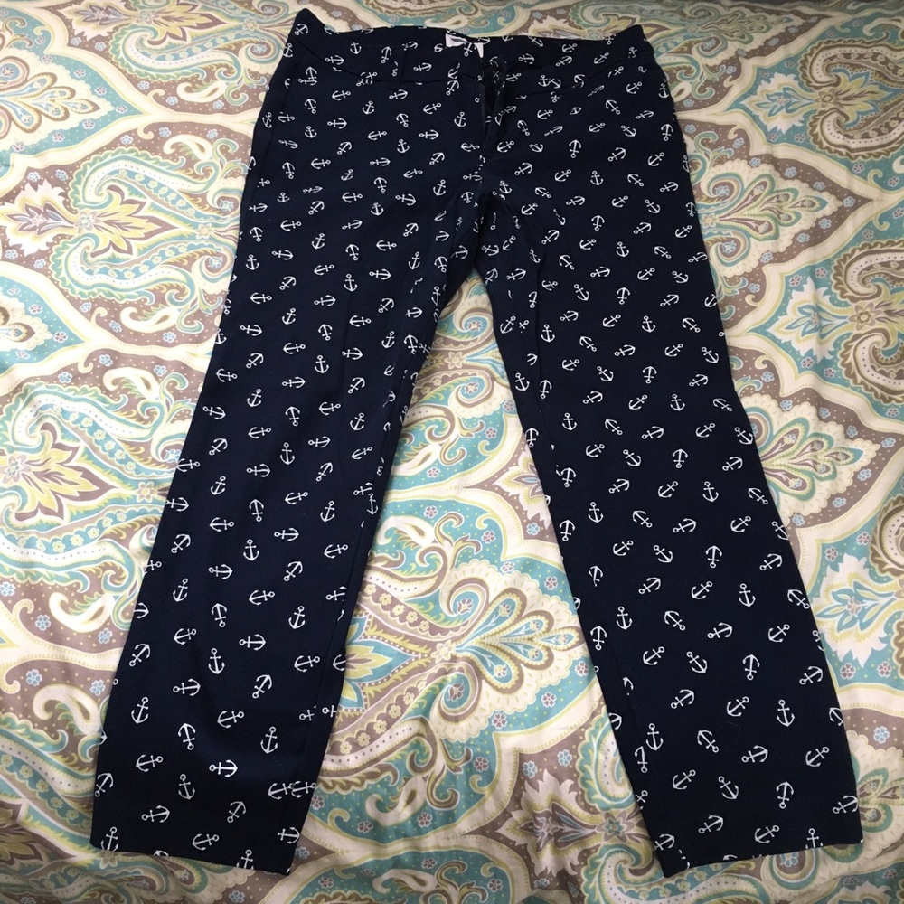 Navy and White Anchor Diva Pants