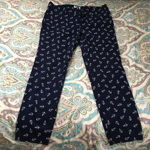 Navy and White Anchor Diva Pants
